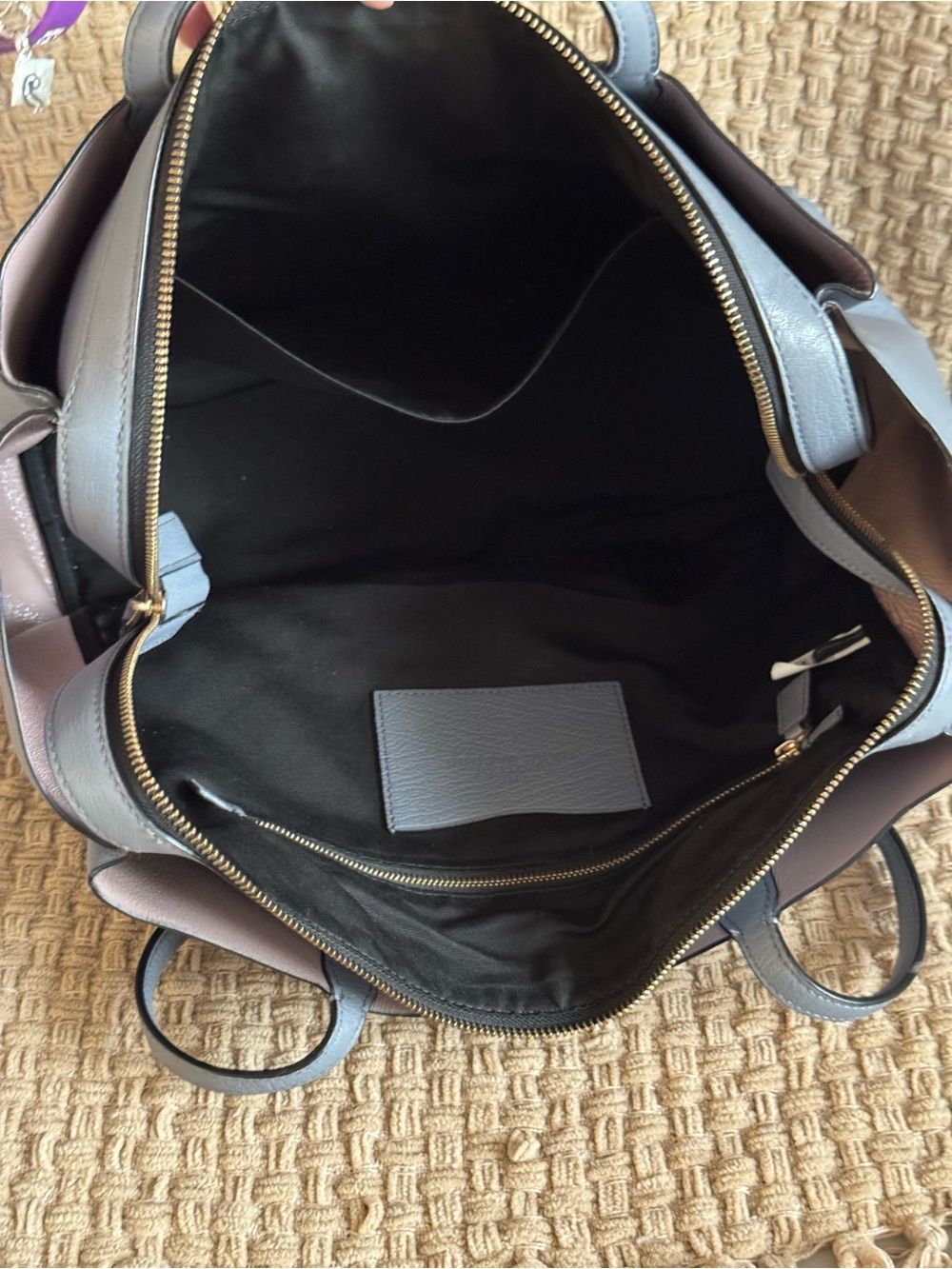Marc Jacobs Gray-Blue Leather Tote - Picture 3 of 5